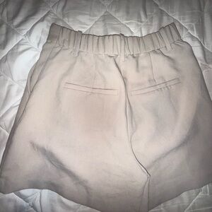 Abercrombie & Fitch Beige High-Waist Dress Shorts